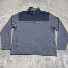 Eddie Bauer 1/4 Zip Pullover Sweater Dusted Indigo Blue Gorpcore Men's XXL