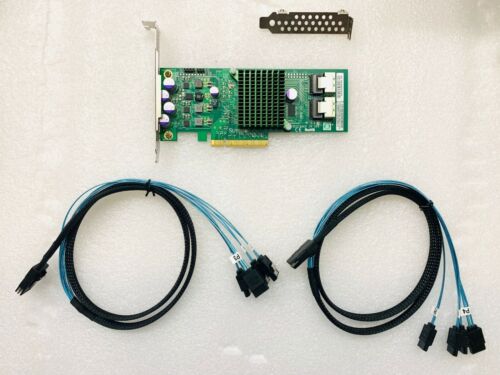 SuperMicro AOC-S2308L-L8i 8 Ports IT Mode PCIe 6Gb/s + 2* SFF8087 SATA Cable - Picture 3 of 3