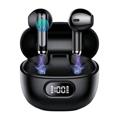 Bluetooth 5.1 Earbuds HiFi Stereo Wireless Earphones LED Ear pods HD Headphones