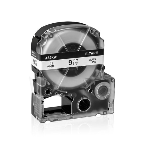 8PK Weiß 3/8" Kompatibel für EPSON LK-3WBN LC-3WBN King Jim SS9KW Etikettenband - Picture 2 of 8