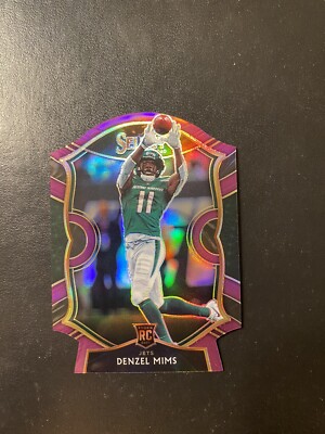Denzel Mims 2020 Select RC Concourse Level PURPLE DIE CUT Prizm #63 JETS ROOKIE