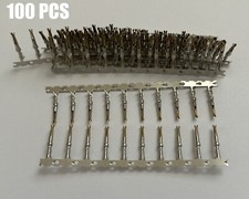 100 Pcs Female Crimp Pins For D-Sub Connector Socket Plug Gold Pins Assembly