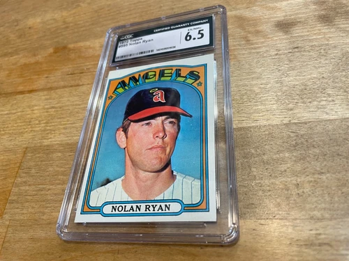 1972 TOPPS BASEBALL CARD #595 NOLAN RYAN CALIFORNIA ANGELS CGC 6.5 EX-NMT+