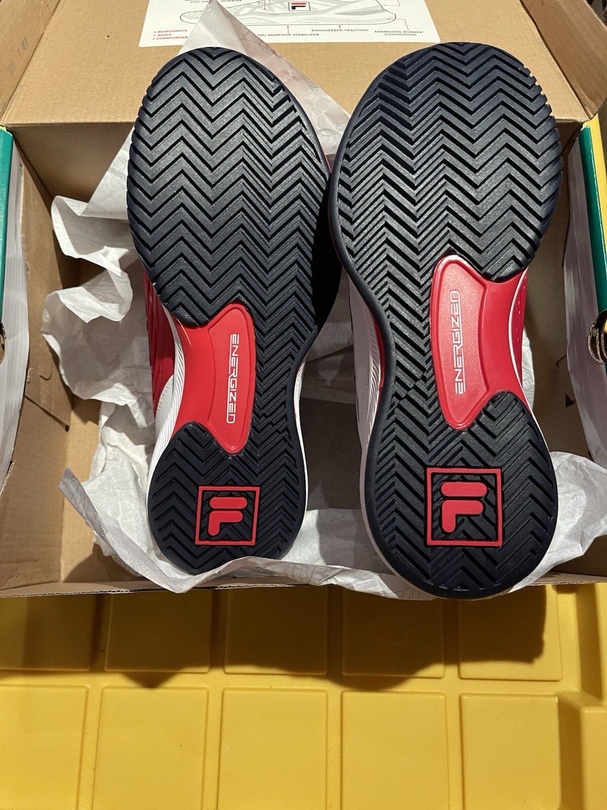 Fila Speedserve Energized Tennis Uomo RossoBiancoBlu Tg 9 5 Nuovo Con Scatola