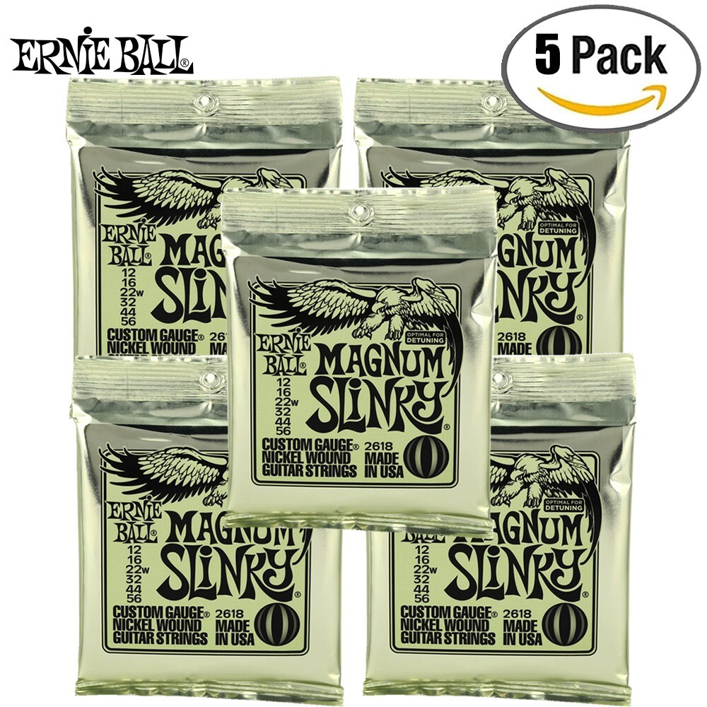 5PACK Ernie Ball 2618 Magnum Slinky Nickel Wound Electric Guitar