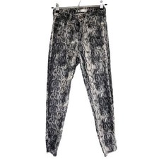 Zara Snakeskin Skinny Jeans Grey Size 2