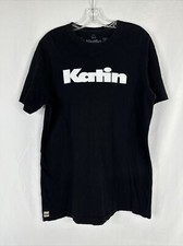 KATIN Tshirt Mens Size M Black Short Sleeve Graphic Print Made In USA Beach