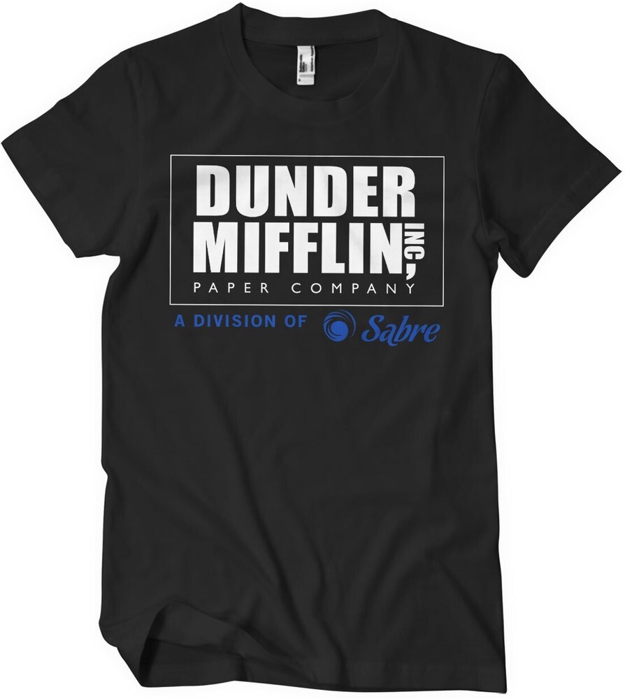 Офисная футболка Dunder Mifflin Division of Sabre черного цвета 5190₽