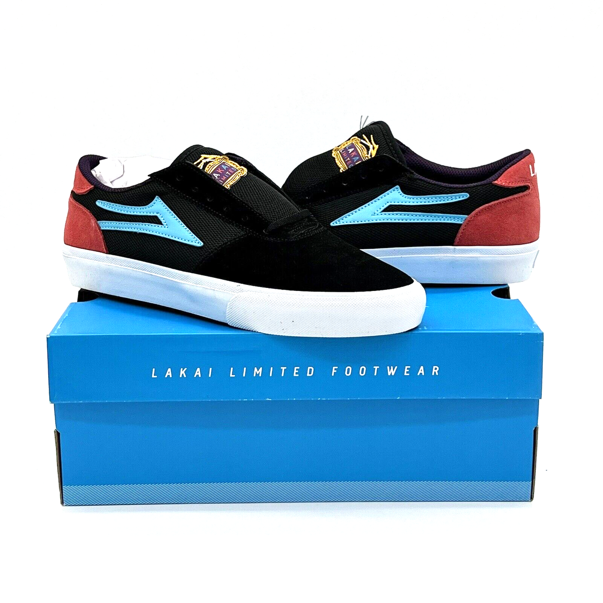 Lakai Men's Manchester Skate Multi/Black Suede Skateboarding Shoes