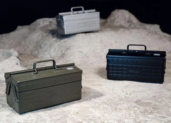 TOYO STEEL 2-Tier Tool Box ST-350 3colors Openable door Storage Case FedEx - Image 2 of 2