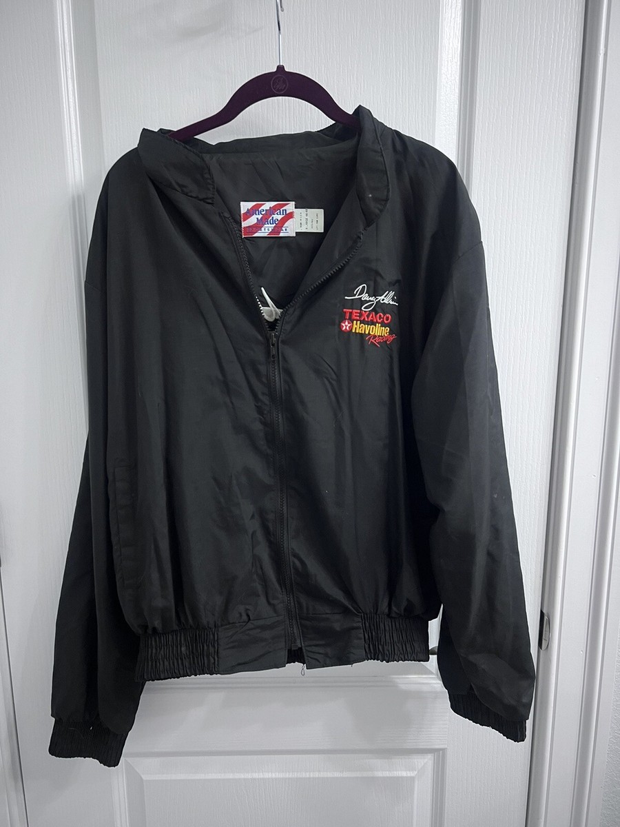 Davey Allison NASCAR Havoline Racing Windbreaker Jacket 90s Size 