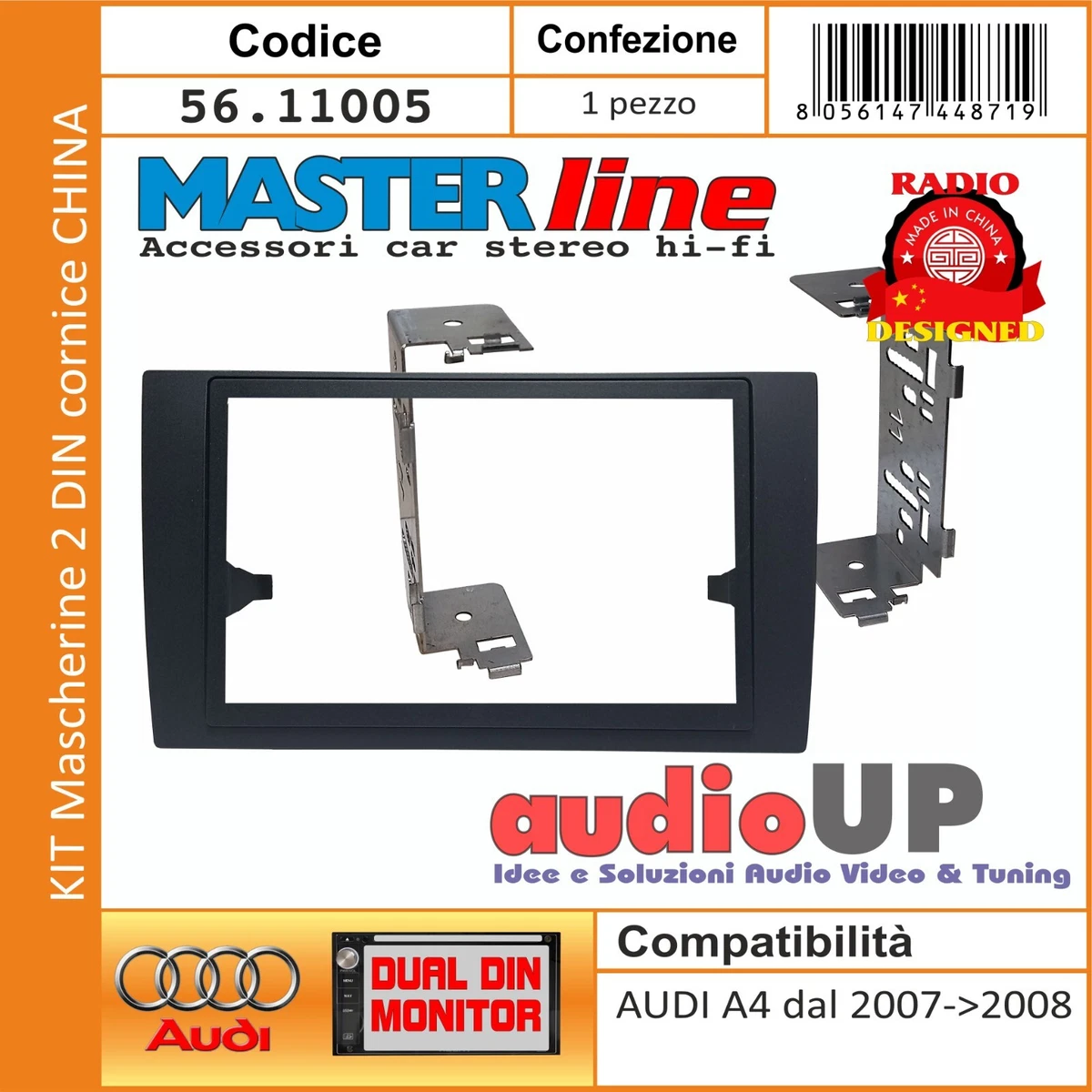 Ford Noir Double din Facia Panneau Contour Câblage Câble Adaptateur Kit