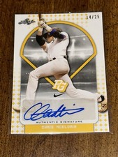 CHRIS MCELVAIN 2018 LEAF PERFECT GAME GOLD AUTOGRAPH #14/25 VANDY REDS BLUEJAYS