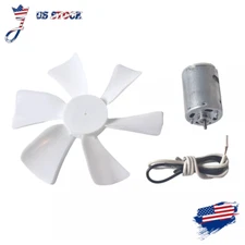 6" RV Vent Motor Bath Exhaust Fan Blade For 12V Home Bathroom Mobile Home Motor
