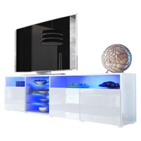 Large Television Cabinet White High Gloss Tv Stand Wooden Furniture Luxury A Large Television Cabinet White High Gloss Tv Stand Wooden Furniture Luxury A