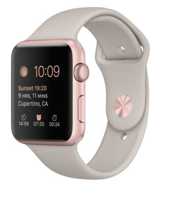 Original Apple Sport Armband S/M + M/L 42/44/45mm MTPN2ZM/A Stone 2.Gen Roségold