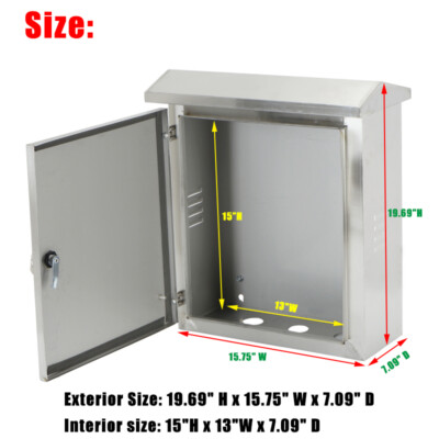 Cold Rolled Steel Electrical Box 20'' X 16'' X 8'' Indoor/Outdoor Thick