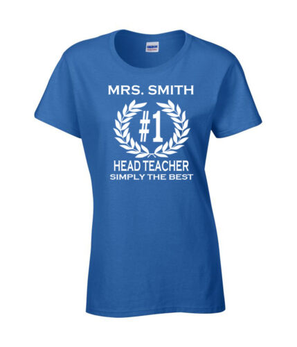 Head Teacher Number 1 Personalised Gift Present School Leaver Thanks Ladies - Picture 1 of 4