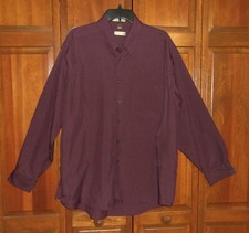 Arrow Men's Wrinkle Free Microtech Cranberry/Black Check  17 - 17.5 34/35 XL 