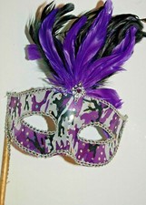 MASQUERADE CARNIVAL MARDI GRAS VENETIAN MASK M7172 Purple 