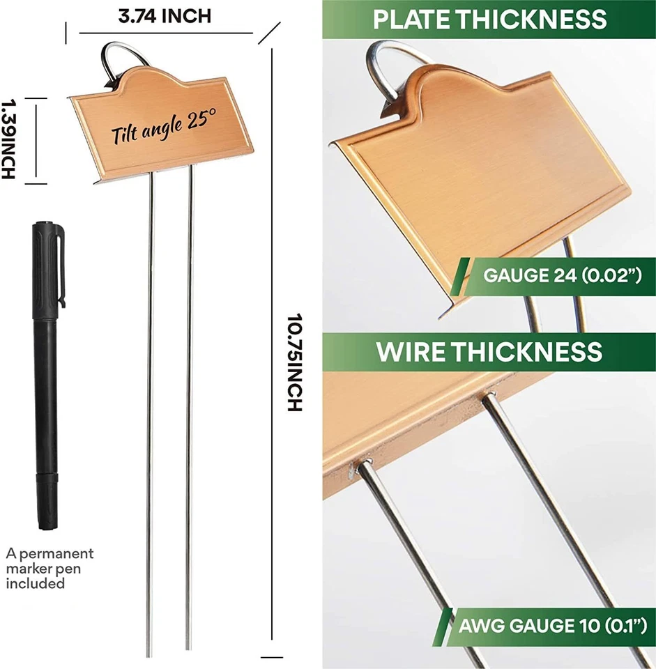 25*Metal Plant Labels Weatherproof Stainless Steel 304Garden Markers For Outdoor - Image 3 of 4