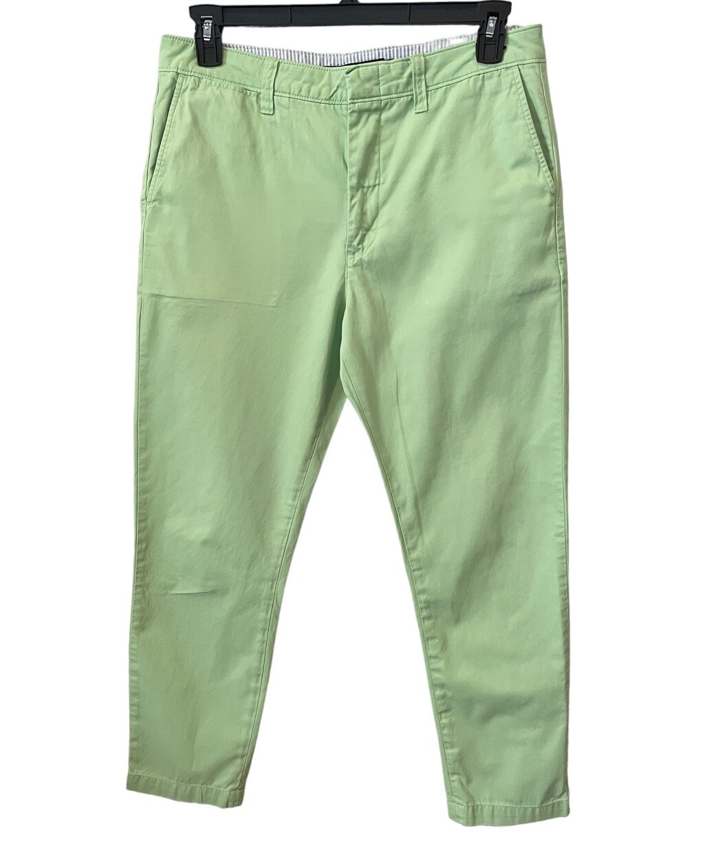Pantaloni Ralph Lauren Sport Donna 10 Verde Lime Magri Golf Chino Spiaggia Logo Pony