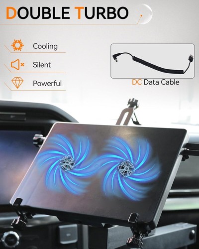 Soporte de asiento de computadora ajustable para computadora portátil y vehículo para Tesla Cybertruck| a 17" - Imagen 3 de 8
