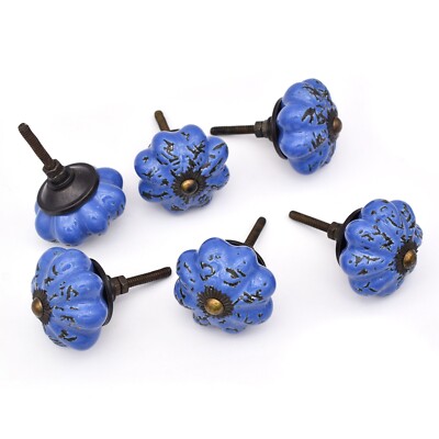 Blue color Pumpkin knobs for officer Furniture And Dedcore, Knobs Knobs