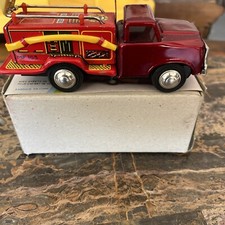 1970's-FIRE TRUCK FRICTION TIN TOY WITH SOUND EFFECTS MF 163 NEW CONDITION  
