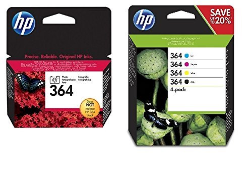 Set of 5 Original Genuine HP 364 Ink Cartridges Photosmart Printers 364