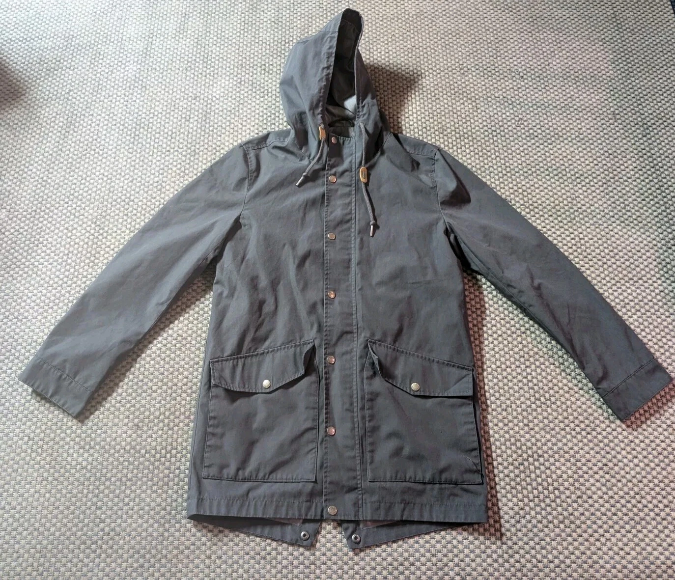 Levis Full Zip Windbreaker Jacket w Hoodie Size S Green outdoor Pre Owned
Opens in a new window or t