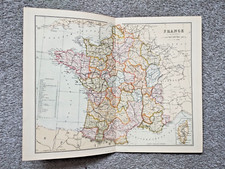 1875 Antique William Mackenzie Map of France in Departments