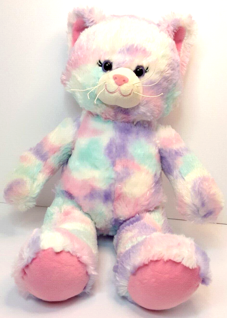 Pastel Tie Dye Kitty Cat Stuffed Animal Plush Toy by Build A Bear