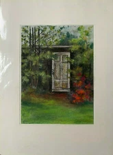 Franz Ehmke *1928 -2018 GDR Painter °Forest with Garden House and Rose Bush