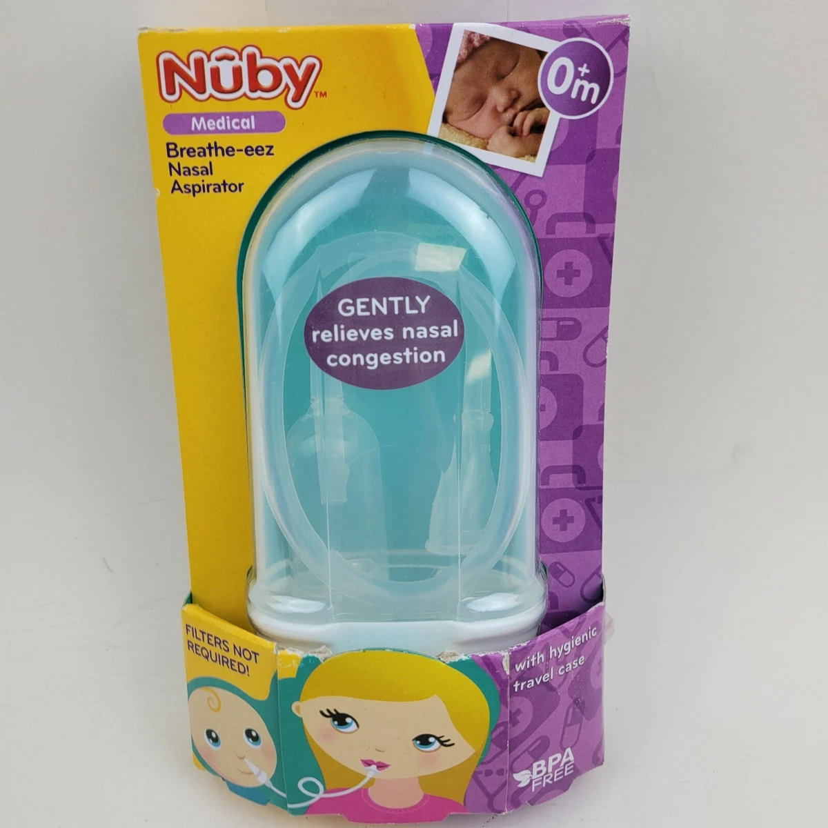 Nuby Breathe-eez Nasal Aspirator with Travel Case - Nasal aspirator -  Baby-box