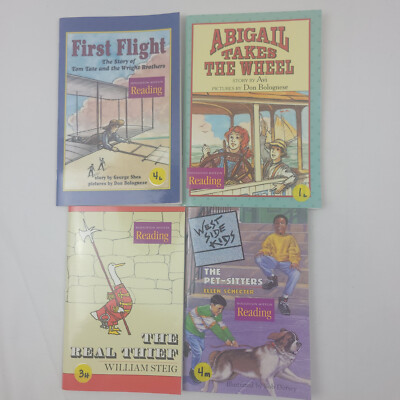 Lot of 4 Houghton Mifflin Reading Books Homeschool Early Learning
