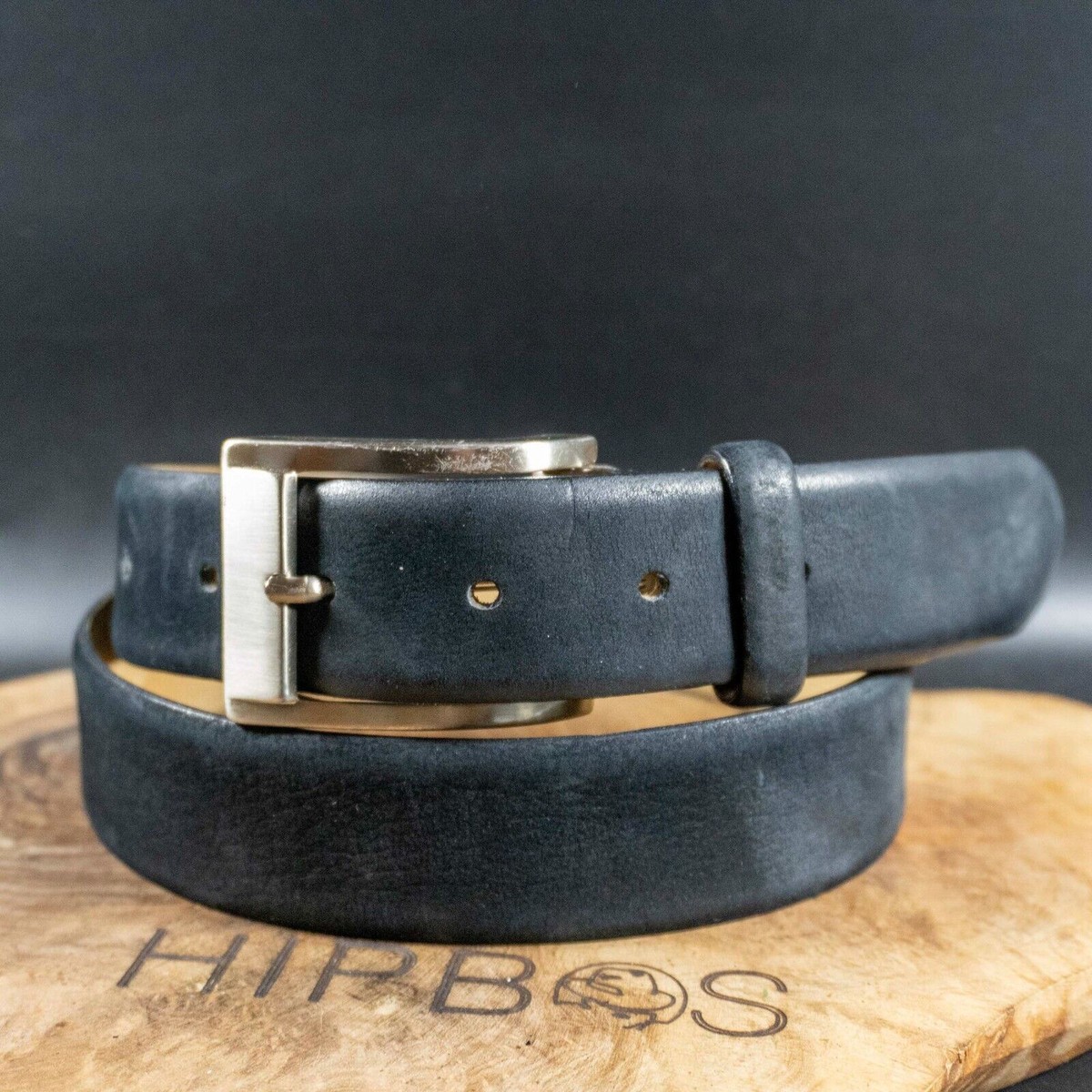nanni レザーベルト 85/34 USED(2) Nanni Mens Belt Vintage Leather Belt Jeans Belt Authentic