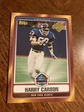 2006 Topps Hall of Fame Induction Enshrinement Class HARRY CARSON #HOF-HC Giants