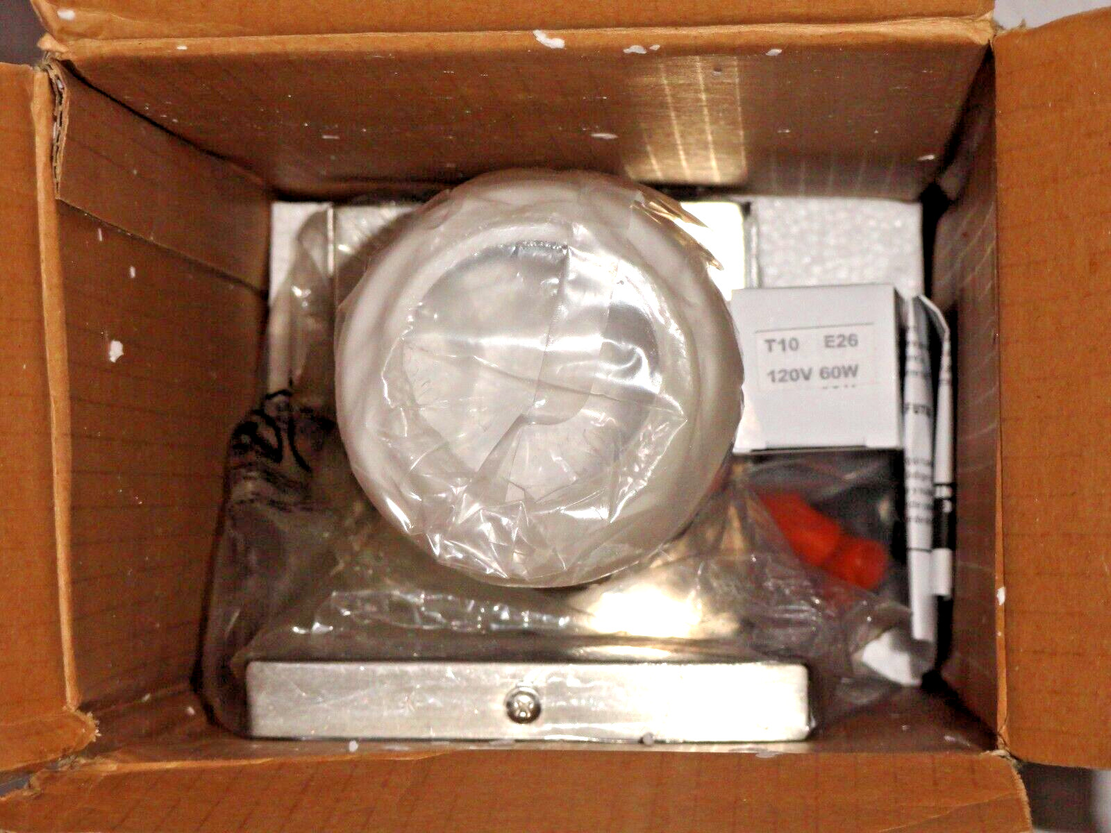 World Imports WI23277B Pillar 1 Light Wall Sconce, Brush NKL - Open Package