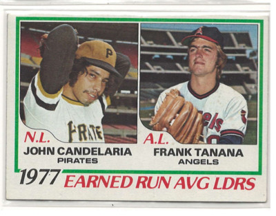 1978 Topps Baseball #207 ERA LEADERS Frank Tanana John Candelaria