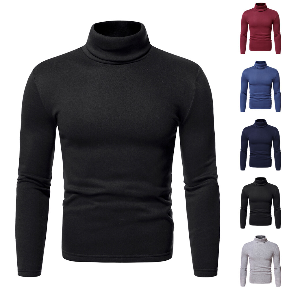 Men's Roll Turtle Neck T-Shirt Long 