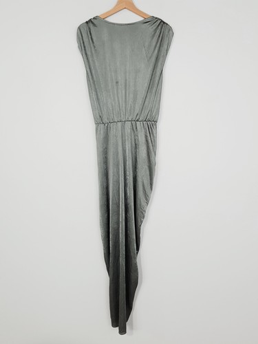 SHEIKE Womens Size 14 Khaki Silver Ruched Dress - Picture 5 of 8