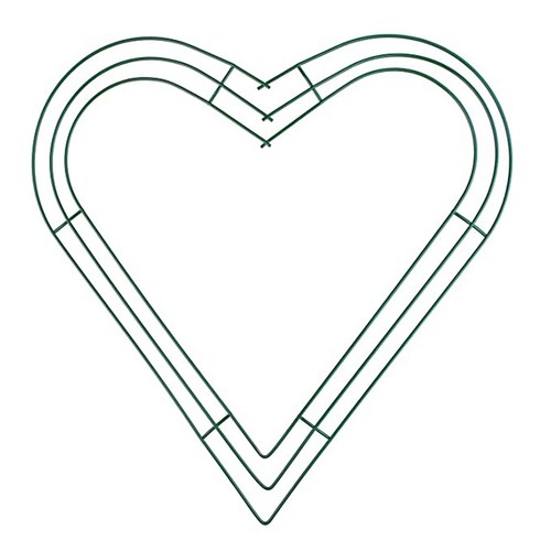 12 Inch Heart Shaped Wire Wreath Frame Metal Flower Wreath Frames Party Decor