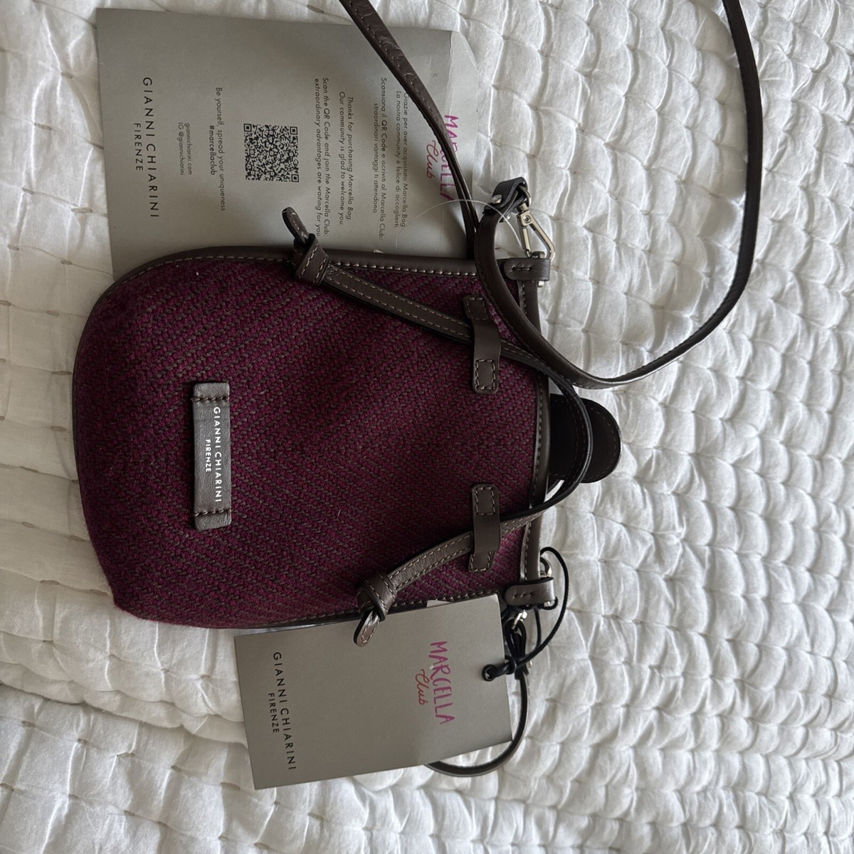 GIANNI CHIARINI 2WAYバッグ MARCELLA ORIGINAL PHONE CASE New Gianni Chiarini Phone Case Shoulder Bag Marcella Cow