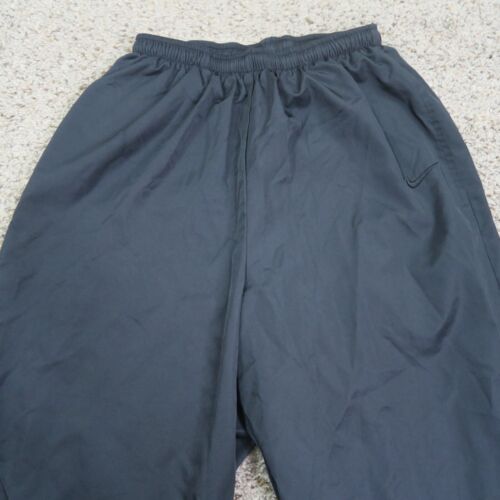 Vintage Nike Pants Boys Medium 10/12 Black Track Pull On Ankle Zip 90s Y2K Youth - Picture 2 of 12