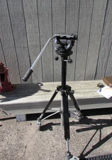 ESTATE* 🎄 VINTAGE UNIVERSAL FLUID HEADS HYRDALOK TRIPOD