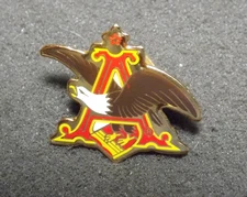 Budweiser Anheuser-Busch Eagle Logo Lapel Pin Back Dated 1994  Breweriana, Beer