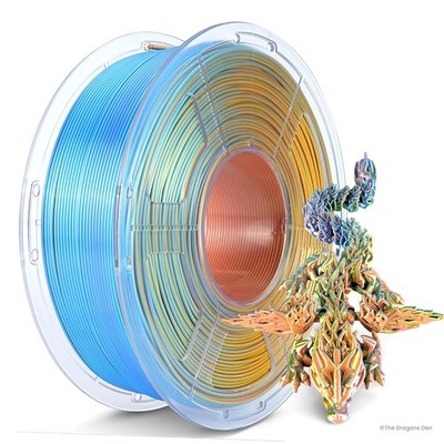 JAYO SILK PLA+ 3D Printer Filament 1.75mm Dual-Color Triple-Color Rainbow 1.1KG