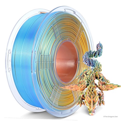 JAYO 1.1KG SILK PLA+ Filament 1.75mm Quadruple Color Blue Purple Orange Yellow