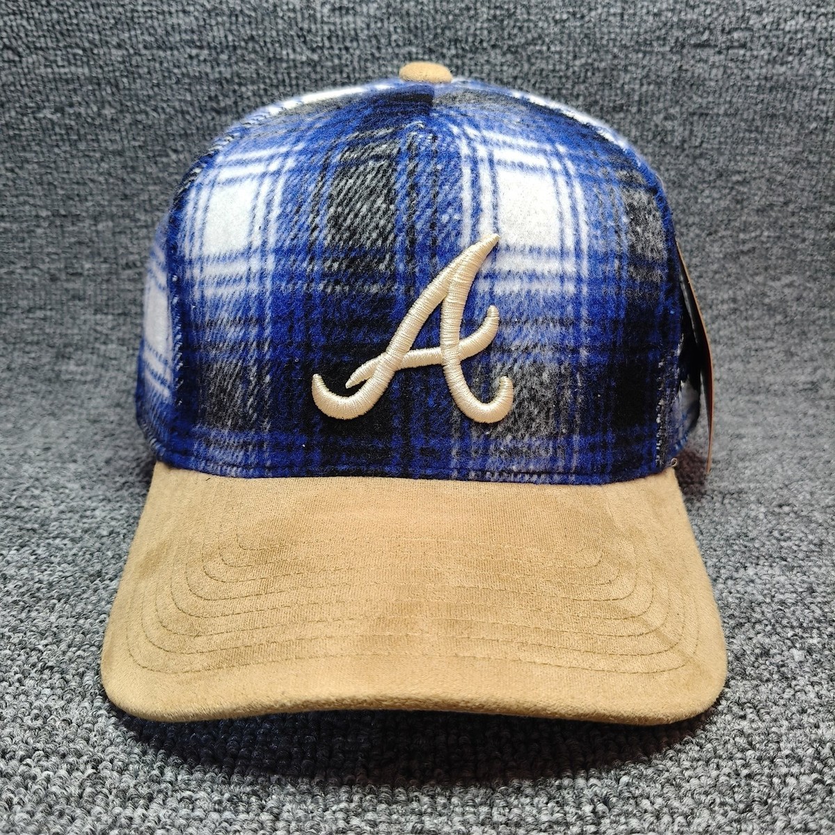 Atlanta Braves Mitchell & Ness Plaid Snapback Cap 150th Anniversary